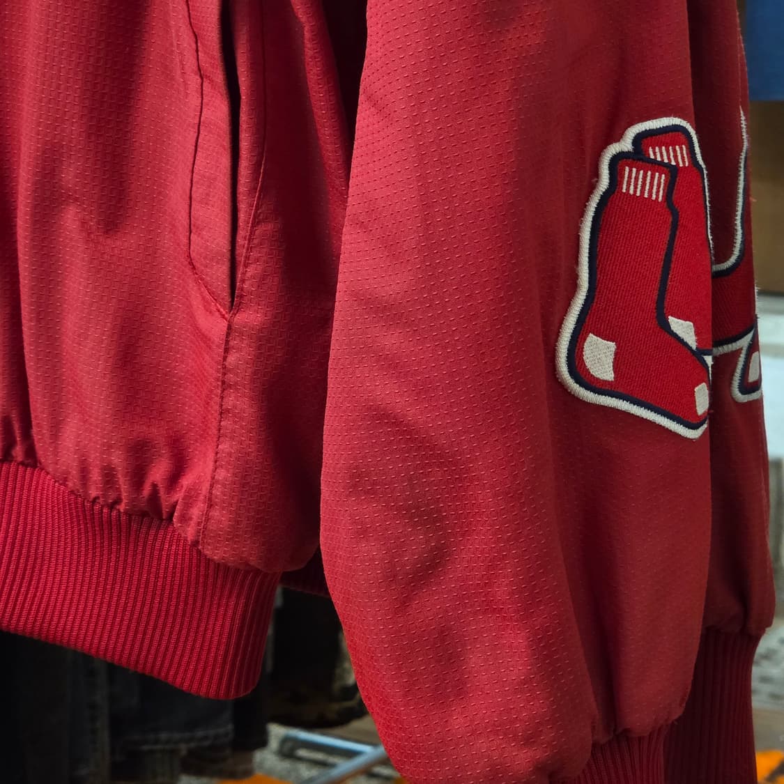 마제스틱 레드 삭스 봄버 바시티 점퍼 상품이미지5