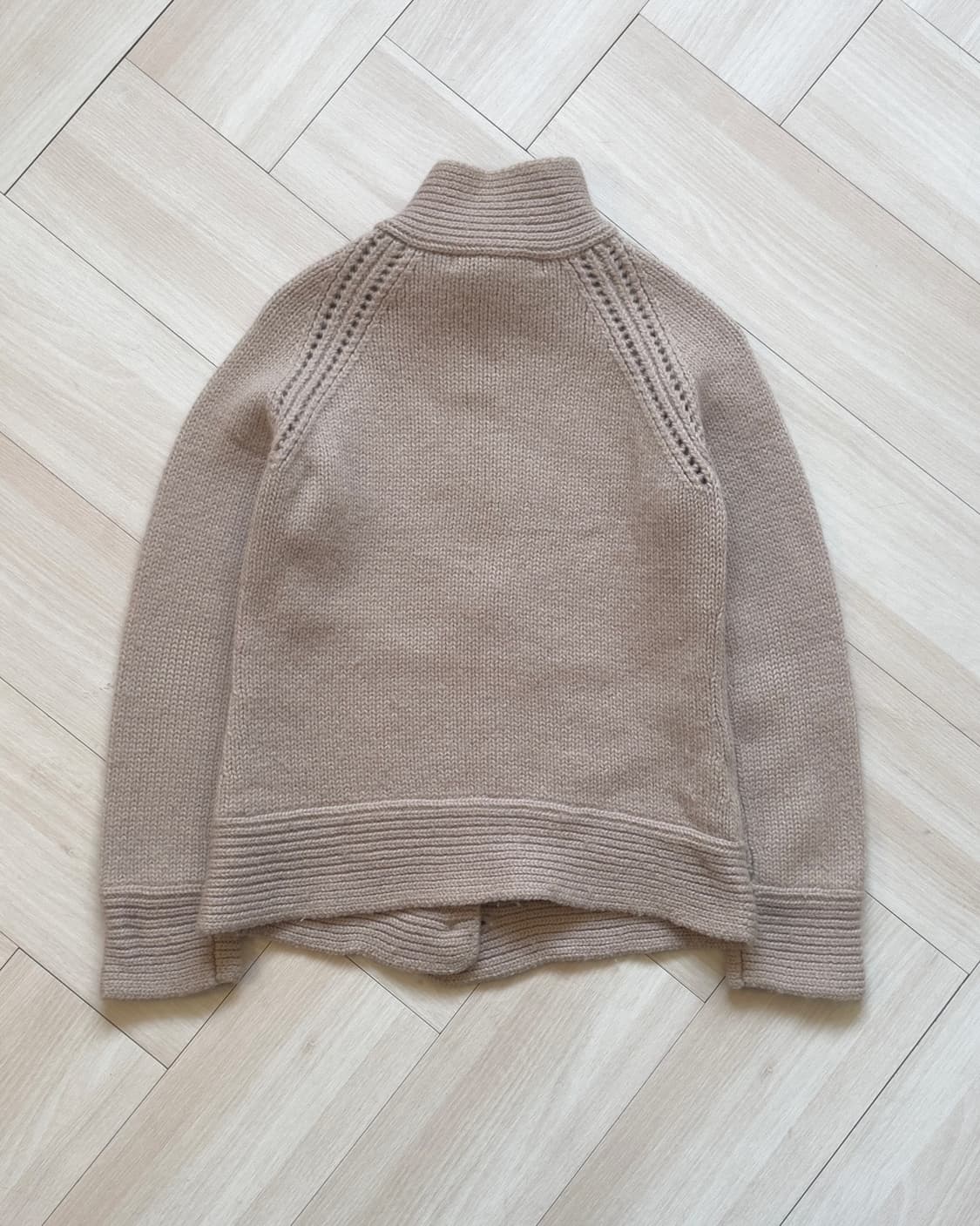 [LAURA A SHLEY] Warm Beige Wool Knit Jac 상품이미지3