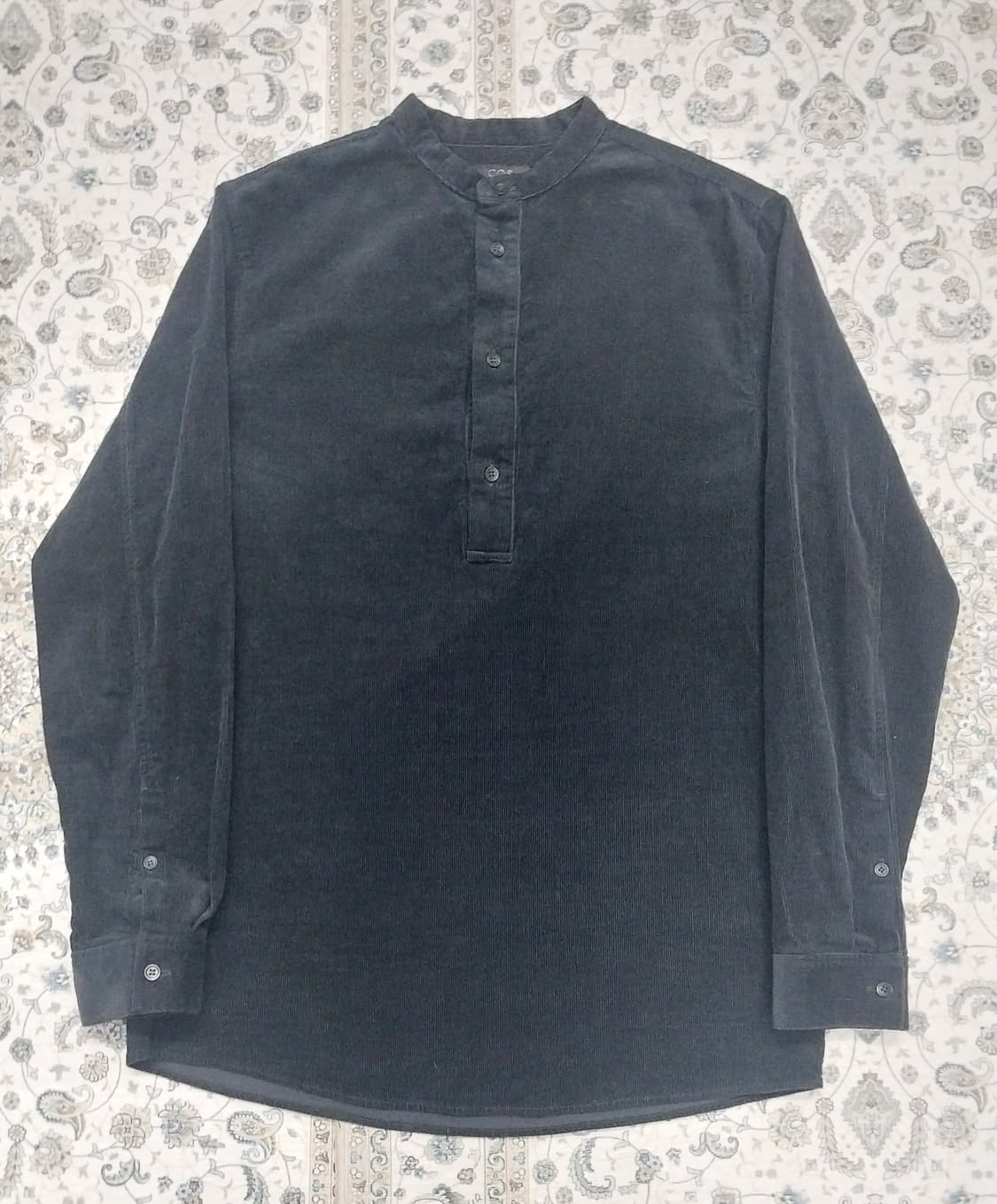 COS  블랙 코듀로이 헨리넥 셔츠 S (크게나옴) 상품이미지1