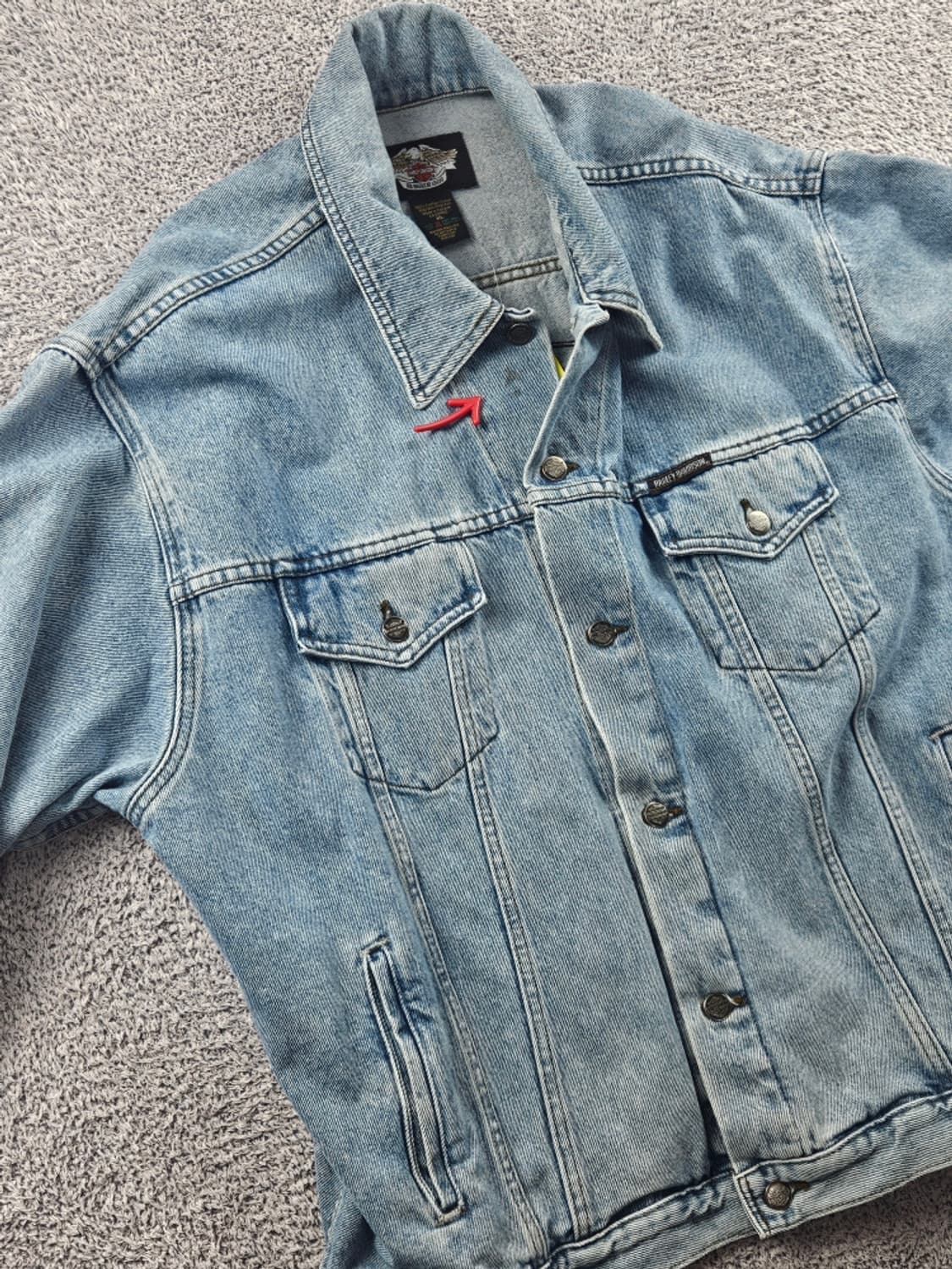 할리데이비슨 자수로고 데님 트러커 자켓 ( XL ) / 8160 상품이미지9
