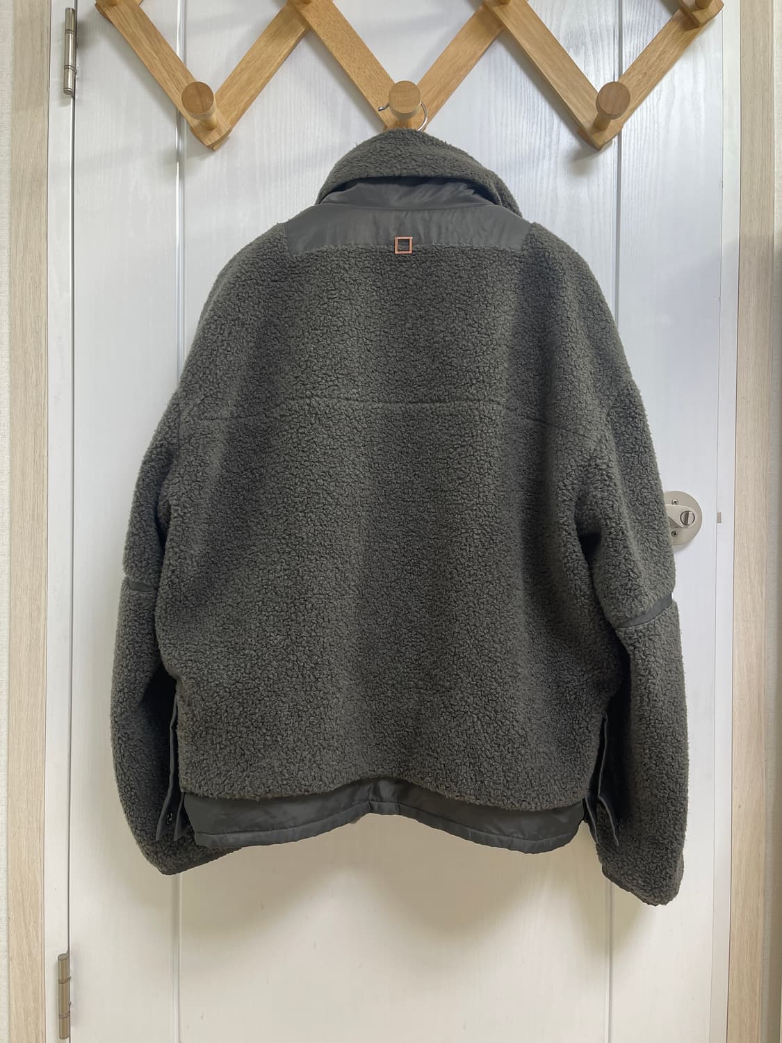 우영미 그레이 부클 하이넥 후리스 자켓 48 상품이미지2