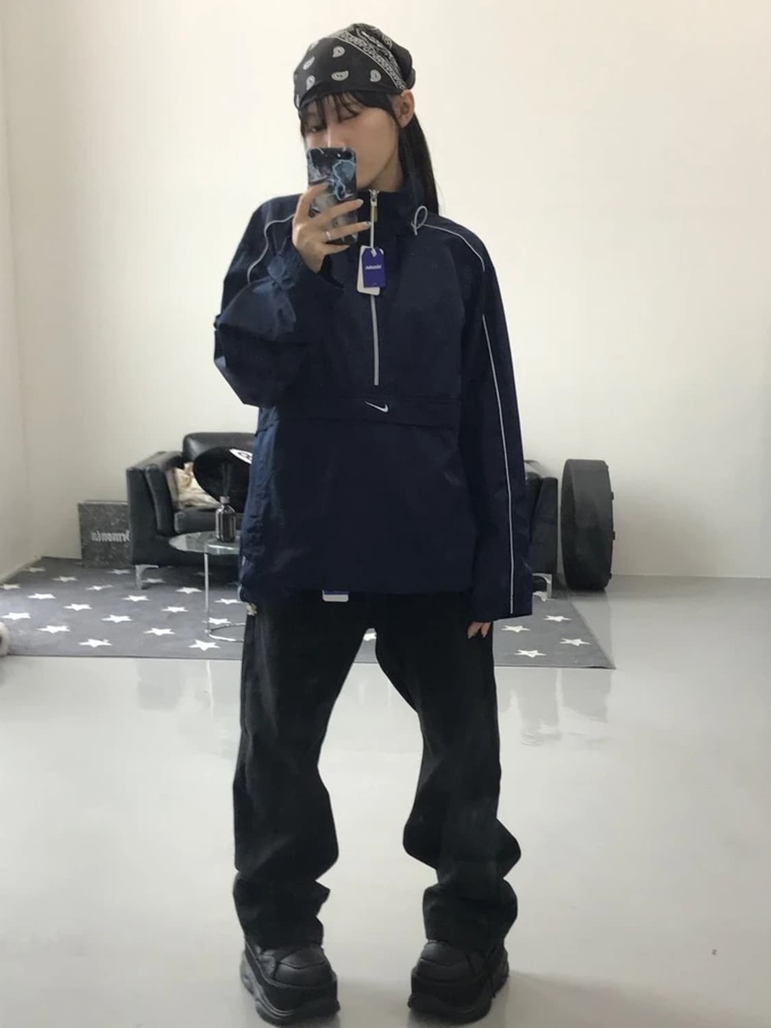 나이키 올드스쿨 아노락 반집업 상품이미지2