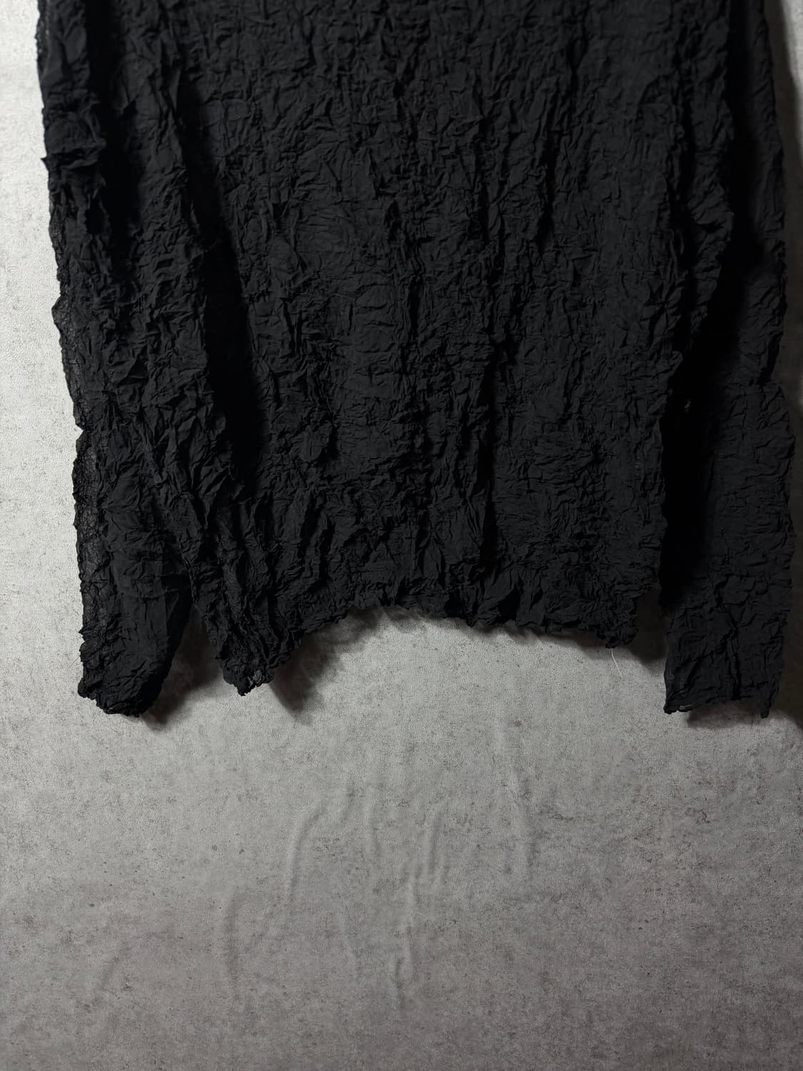 90‘S 이세이미야케 퍼머넌트 주름가공 목티 상품이미지5