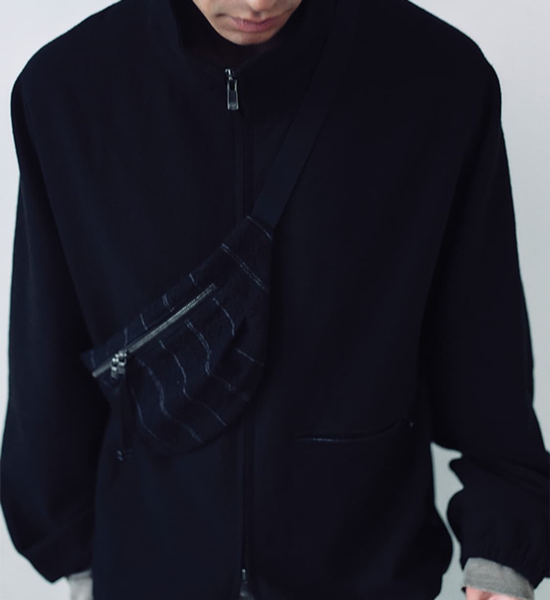 (3) 아마이유우츠 집업 자켓 블랙 상품이미지4