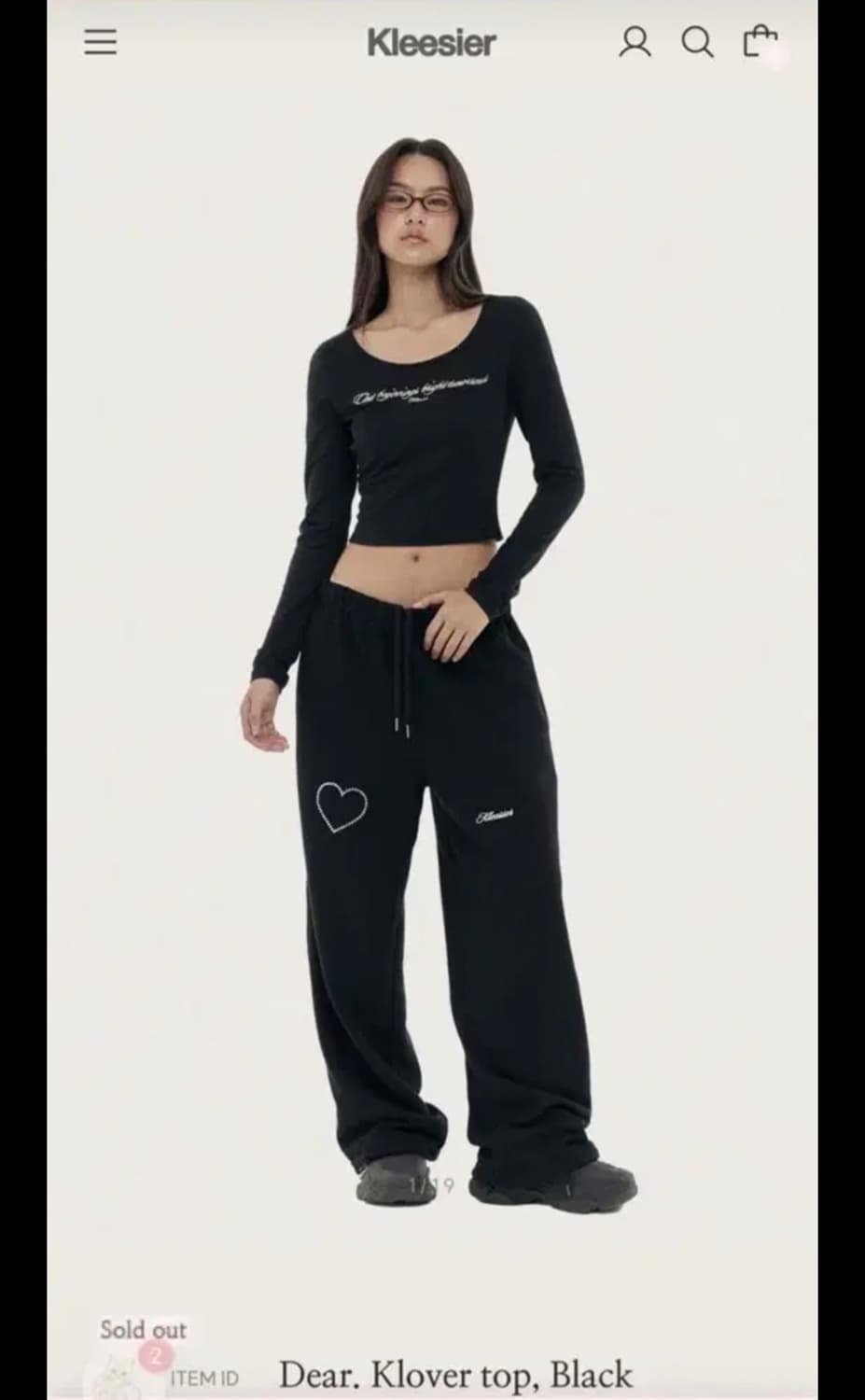 클리시어 디어 클로버 Kleesier Dear. Klover 탑 블랙 상품이미지1