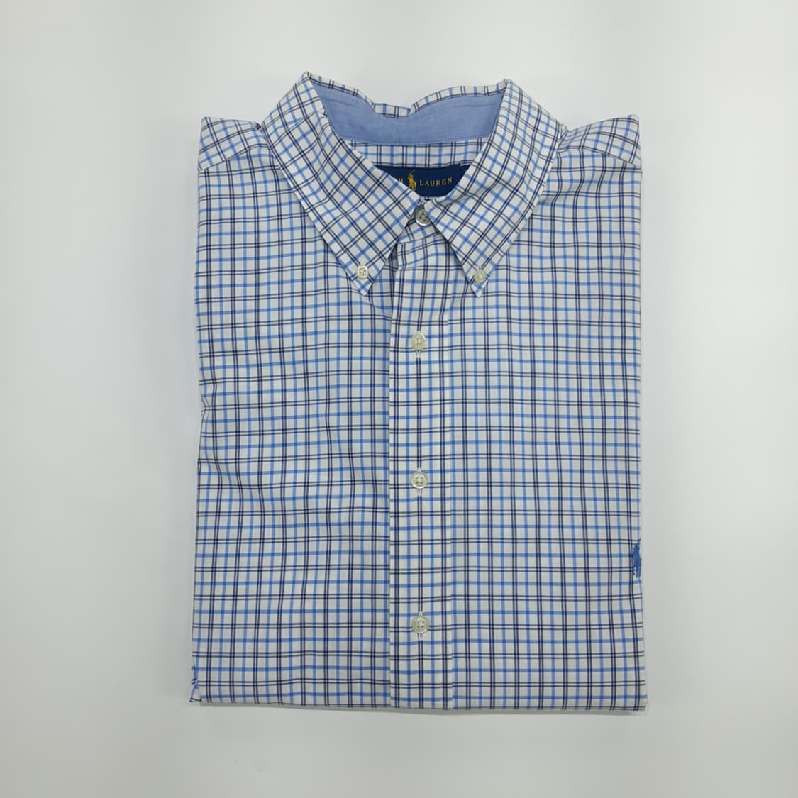 Co945 2XL Tall 폴로 랄프로렌 블루블랙 윈도우페인 긴팔 셔츠 상품이미지8