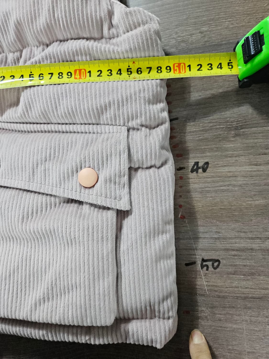 코듀로이 트롭기장 분홍 조끼  M 상품이미지3