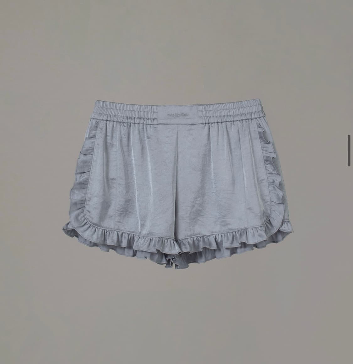 오버듀플레어 프릴 새틴 팬츠 그레이 상품이미지2