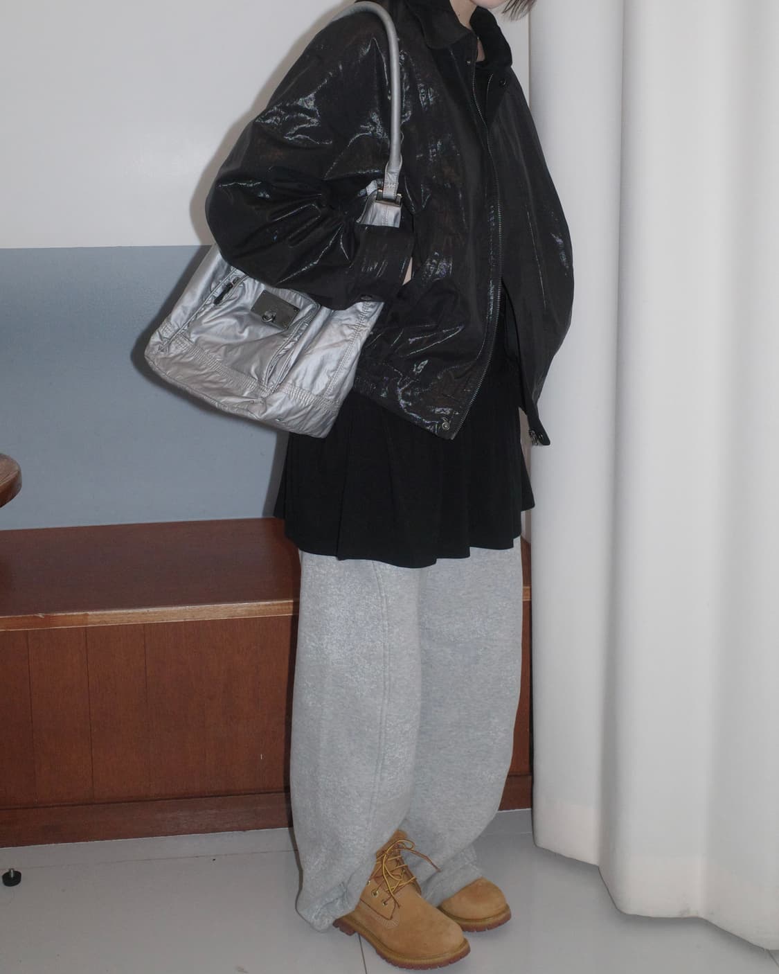 디젤 메탈릭 나일론 백 상품이미지2