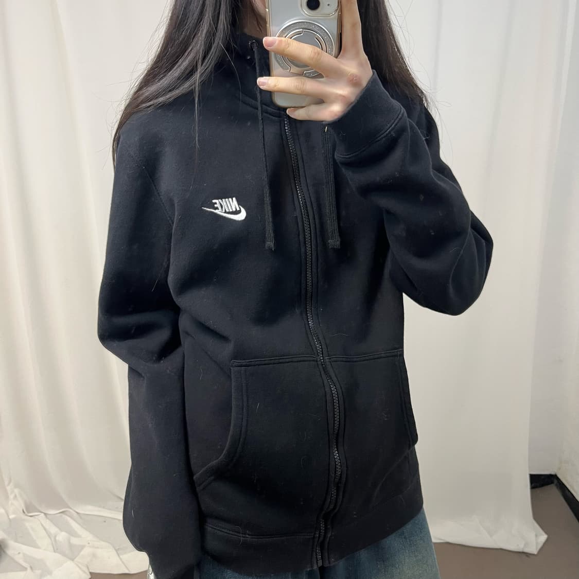 Nike Black Hood Zip-up 상품이미지3