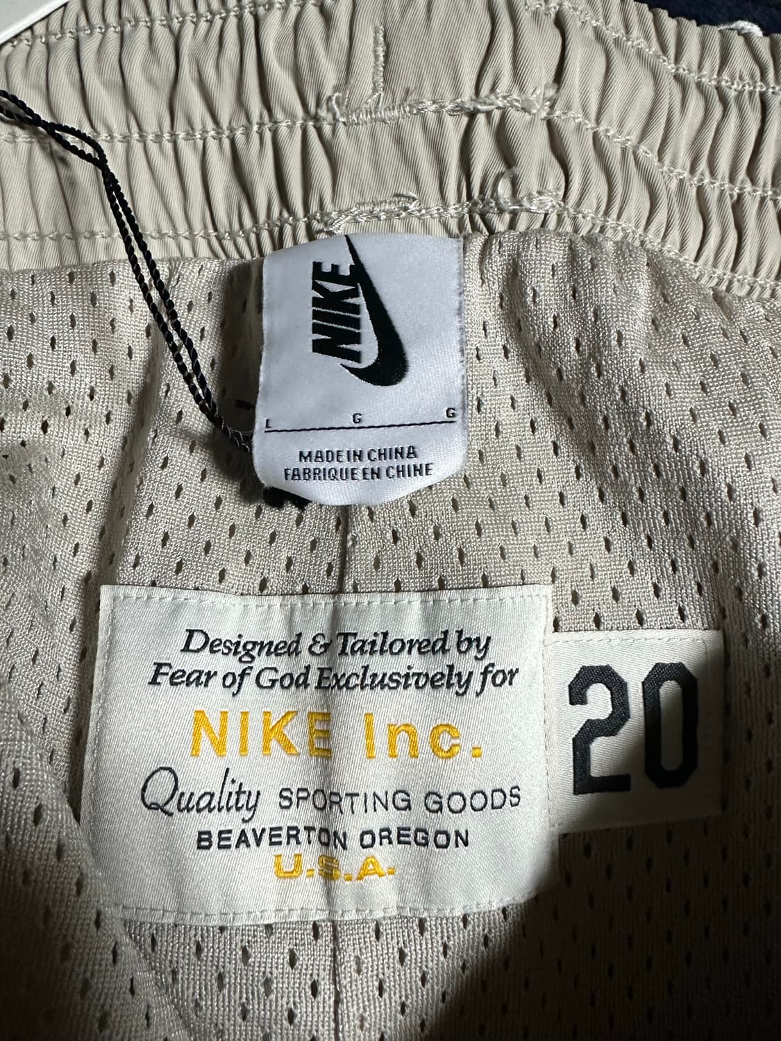 나이키 x 피어오브갓 웜업 팬츠 스트링 새제품 L 상품이미지4