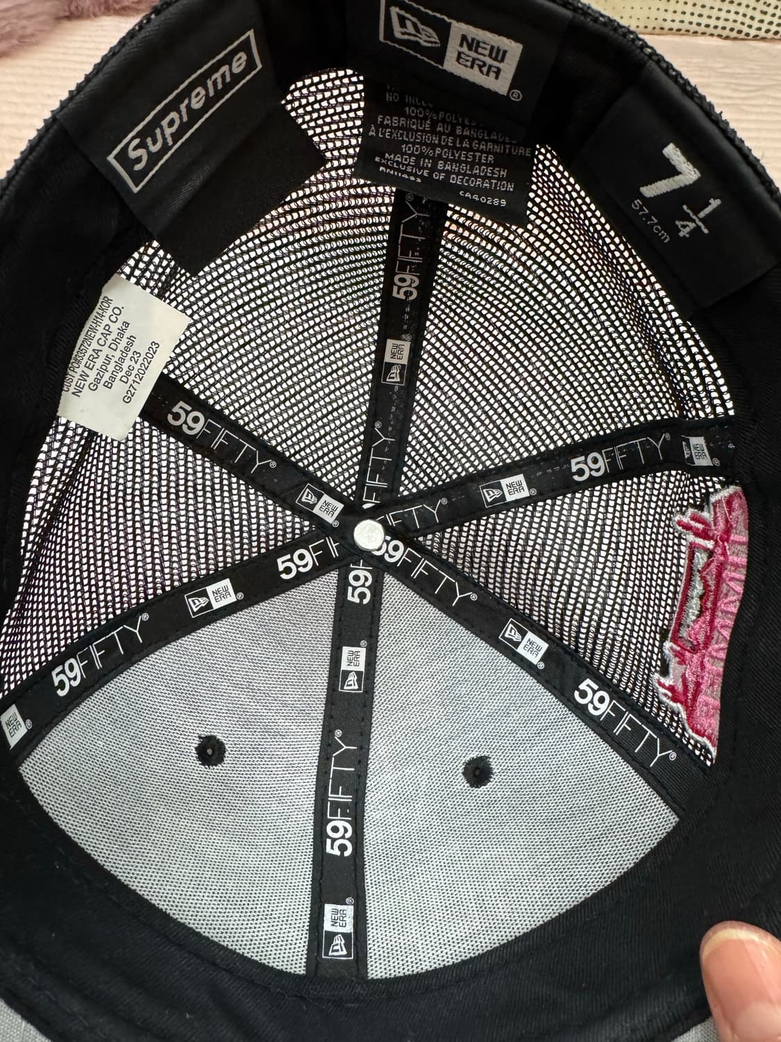 🧢 Supreme x New Era 메쉬 캠프캡 (Black) 상품이미지7