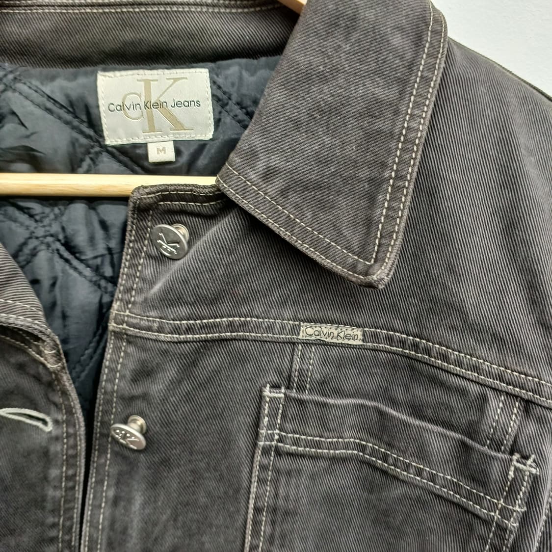 캘빈클라인 진스 블랙 퀼팅 데님 자켓 M
 상품이미지4