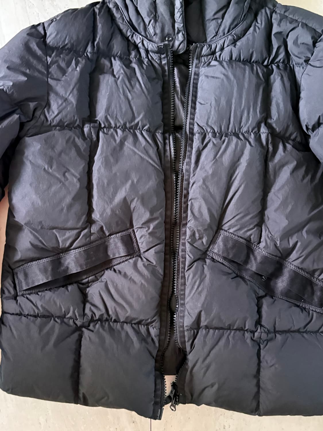 스톤아일랜드 크링클랩스 블랙 다운점퍼 XL 상품이미지4