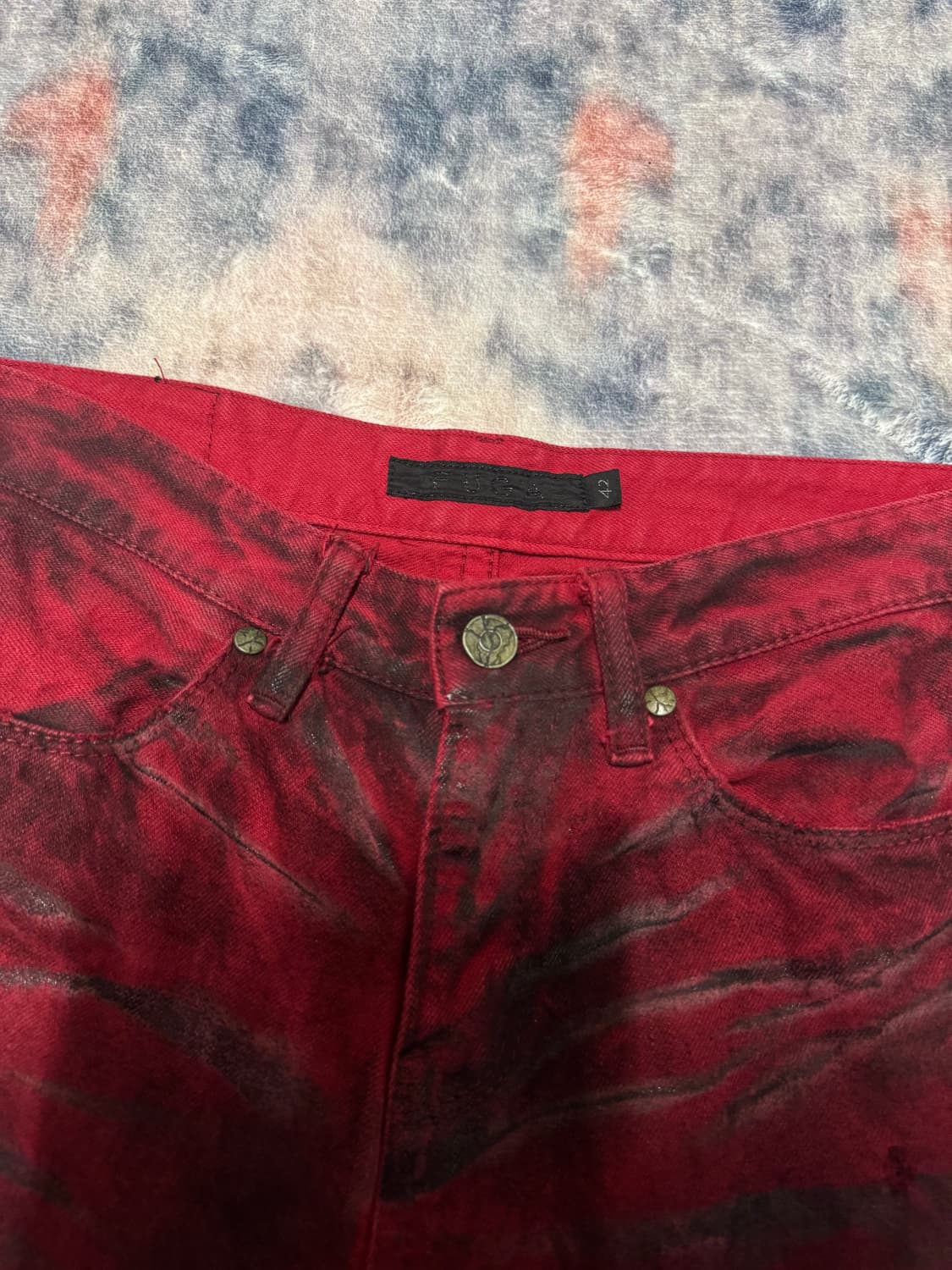 Fuga 00s archive red coating flare denim 상품이미지9
