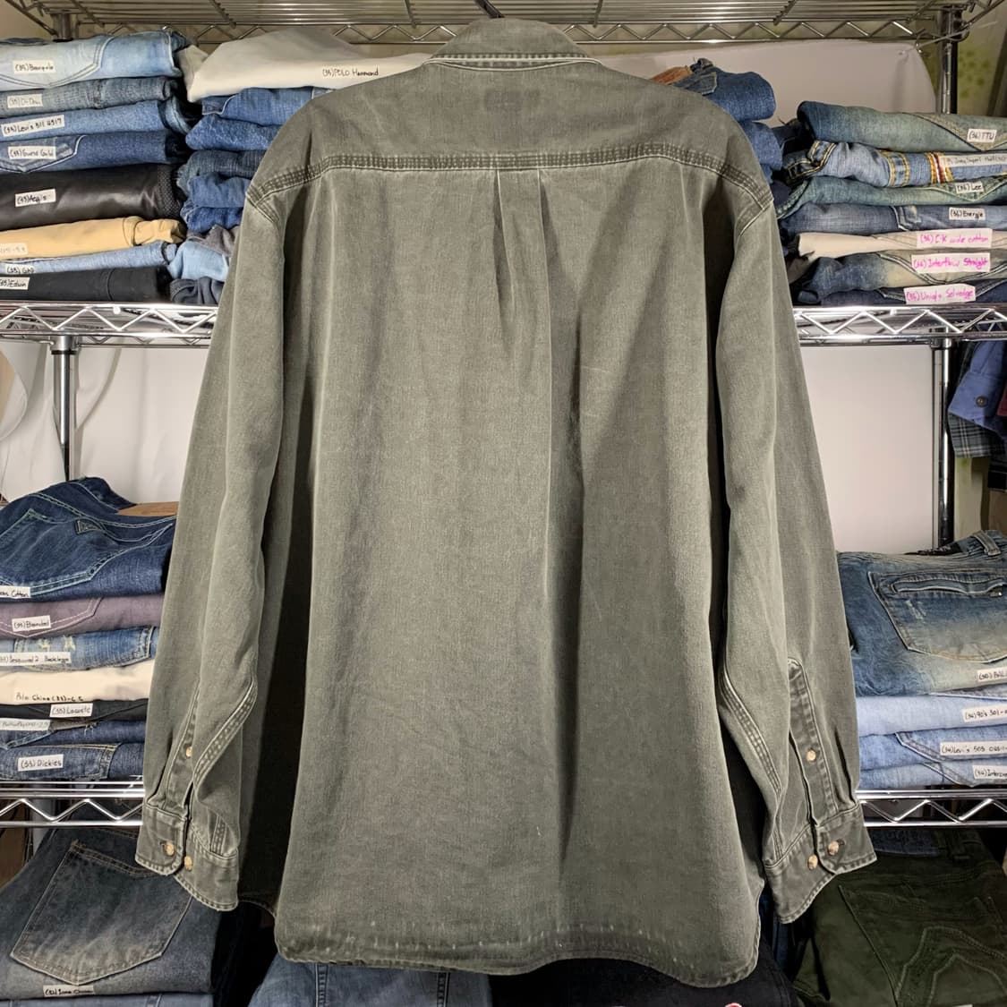 [XL] 칼하트 헤비코튼 워크셔츠 차콜 그레이 상품이미지3