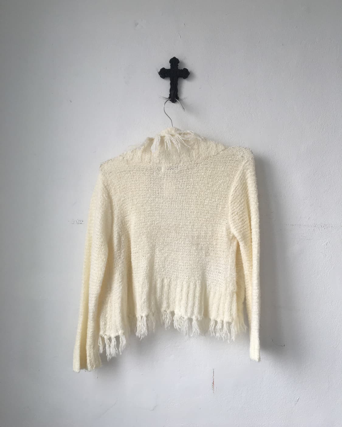 Fringe point knit open cardigan 상품이미지4