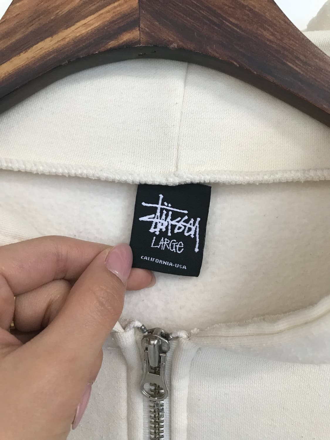 스투시 스탁로고 크롭 커스텀 후드집업 상품이미지9