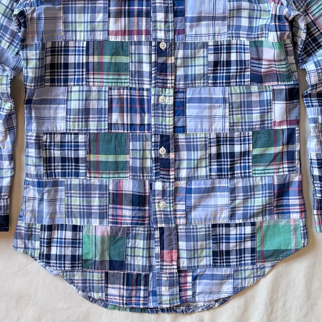 [S / 95] BB 오리지널 마드라스 패치워크 버튼다운 셔츠 상품이미지4