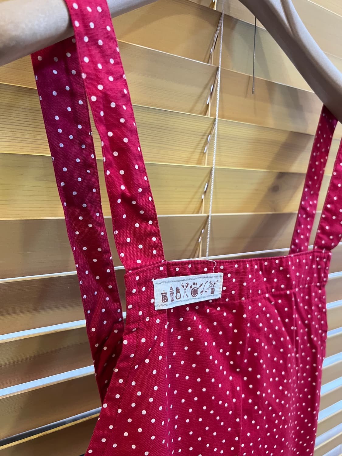 일본수입 홈웨어 레드도트 에이프런 앞치마 상품이미지4