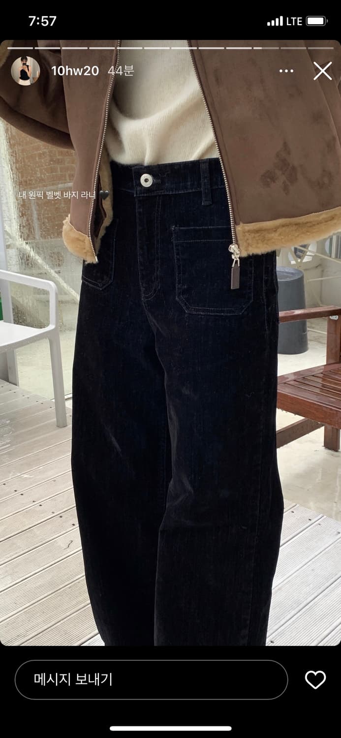 오브나인 텐시 포켓 블랙 팬츠 상품이미지2