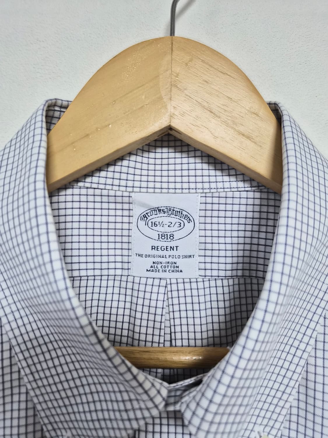 브룩스브라더스 화이트 체크 셔츠 XL - S379 상품이미지4