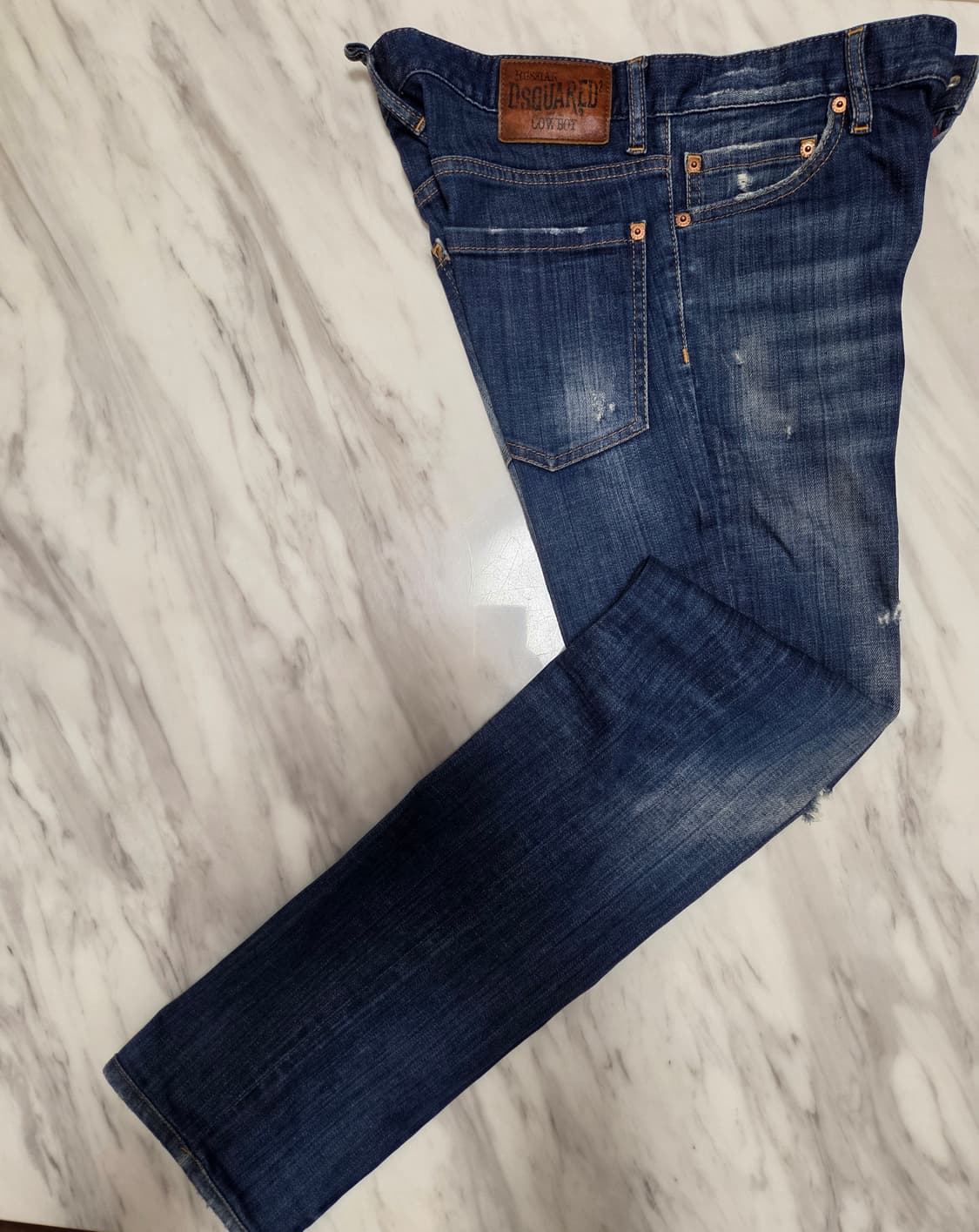 디스퀘어드 카우보이 가죽패치 데님팬츠 상품이미지4