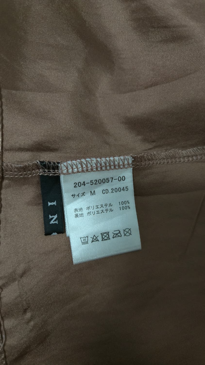 새틴 롱 원피스 M 브라운 나시 뷔스티에 브이넥 상품이미지4