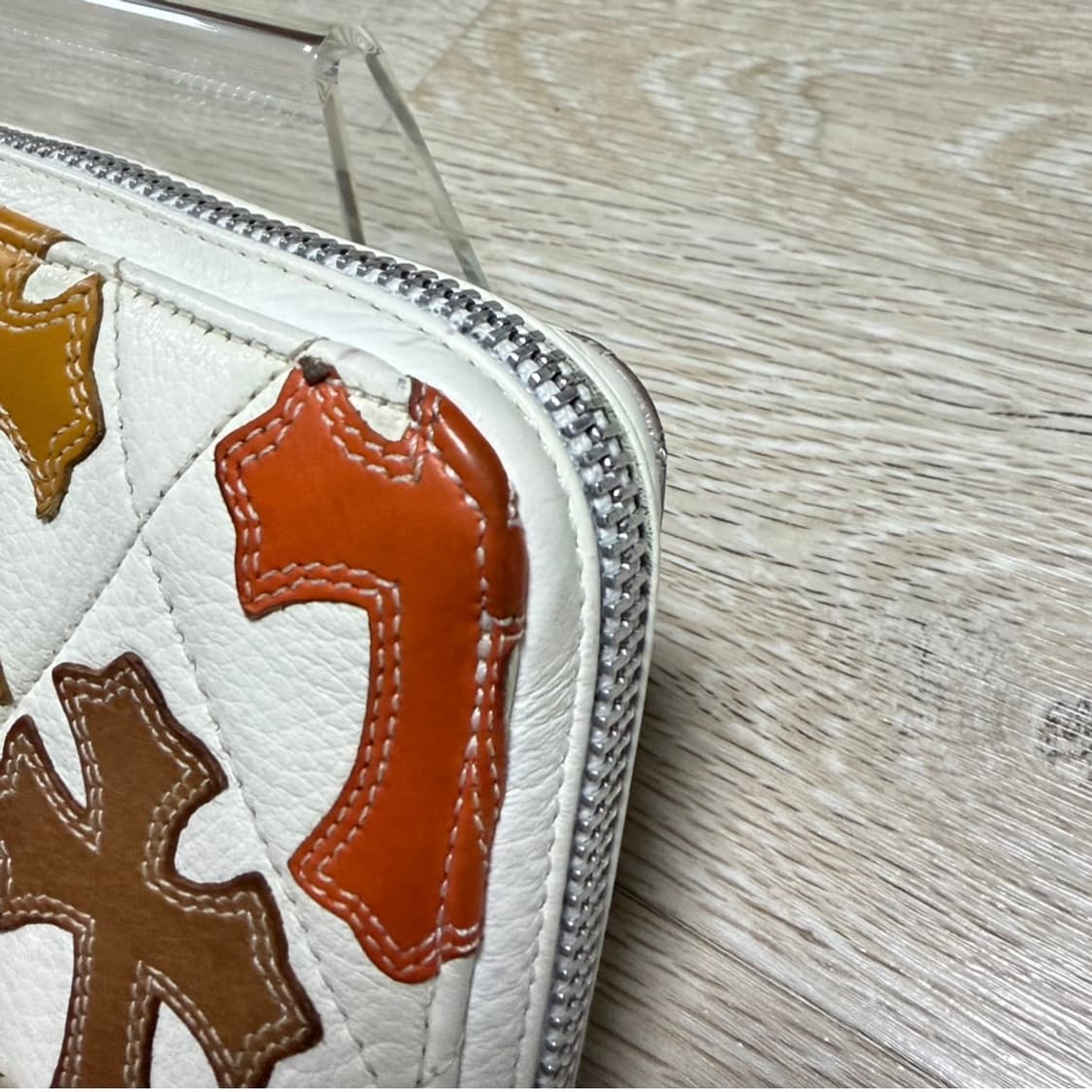 [정품/OS]크롬하츠 세메터리 멀티 크로스 패치 장지갑 화이트 상품이미지3