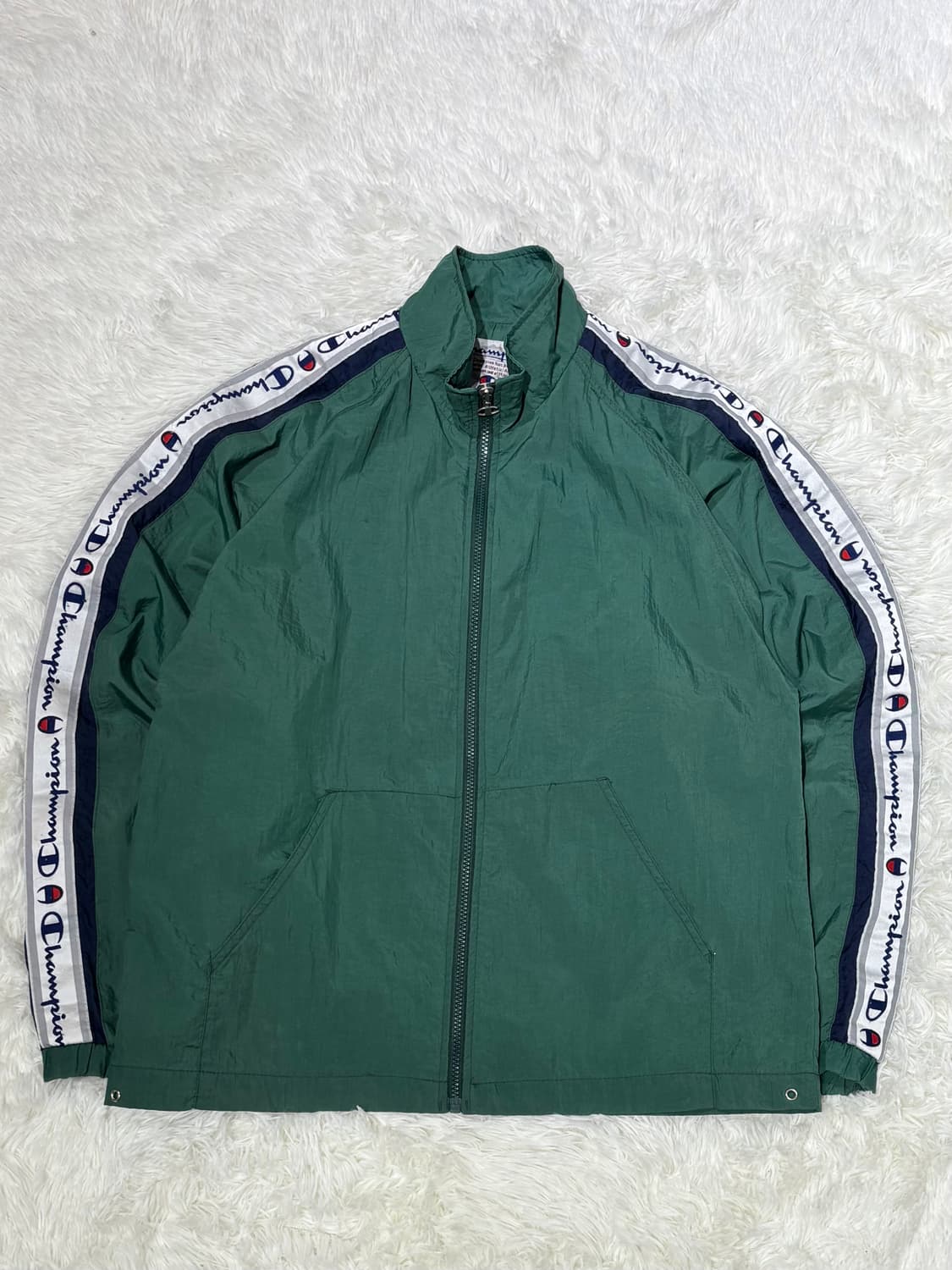 챔피온 90‘s 사이드라인 딥그린 바람막이 상품이미지4