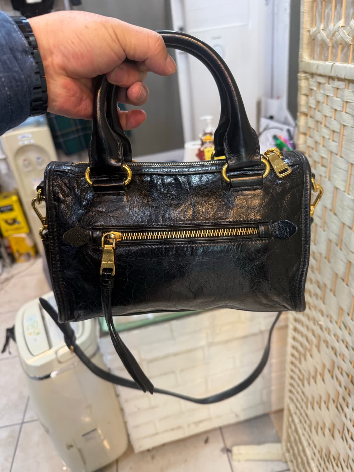 정품 미우미우 비텔로 샤인 미니 모터백 팝니다 상품이미지5