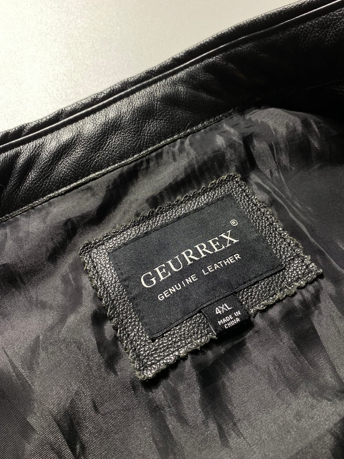 [XL] GEURREX 빈티지 리얼레더 싱글 라이더 자켓 상품이미지8