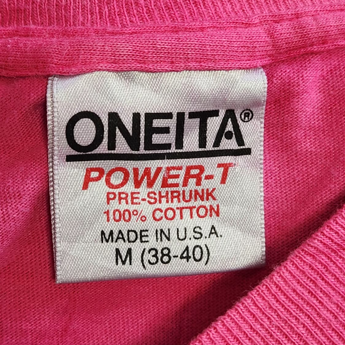 90s 🇺🇸 Fish 그래픽 빈티지 핑크 티셔츠 (M) 상품이미지4