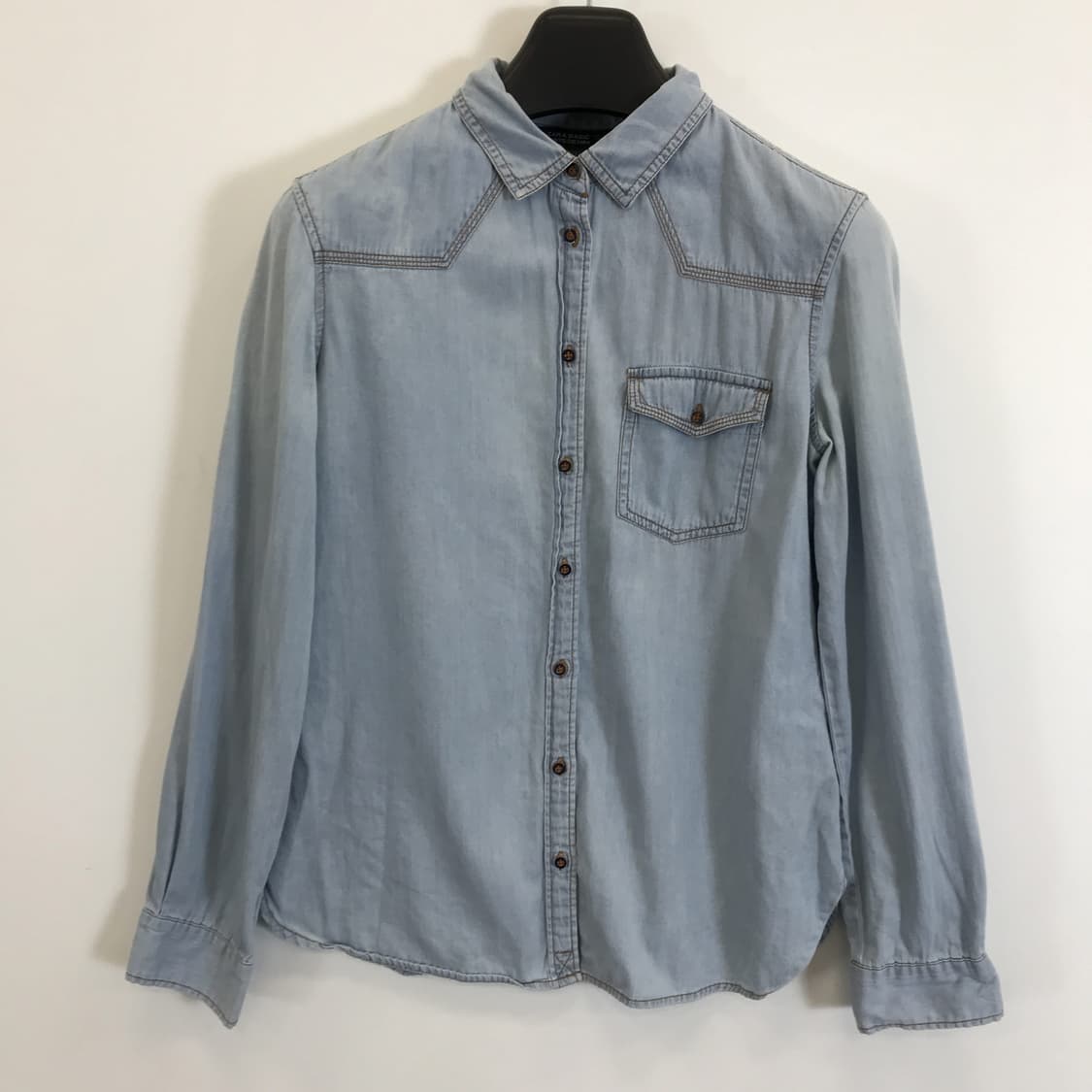 자라 자수패턴 데님셔츠 [여성M] 상품이미지1