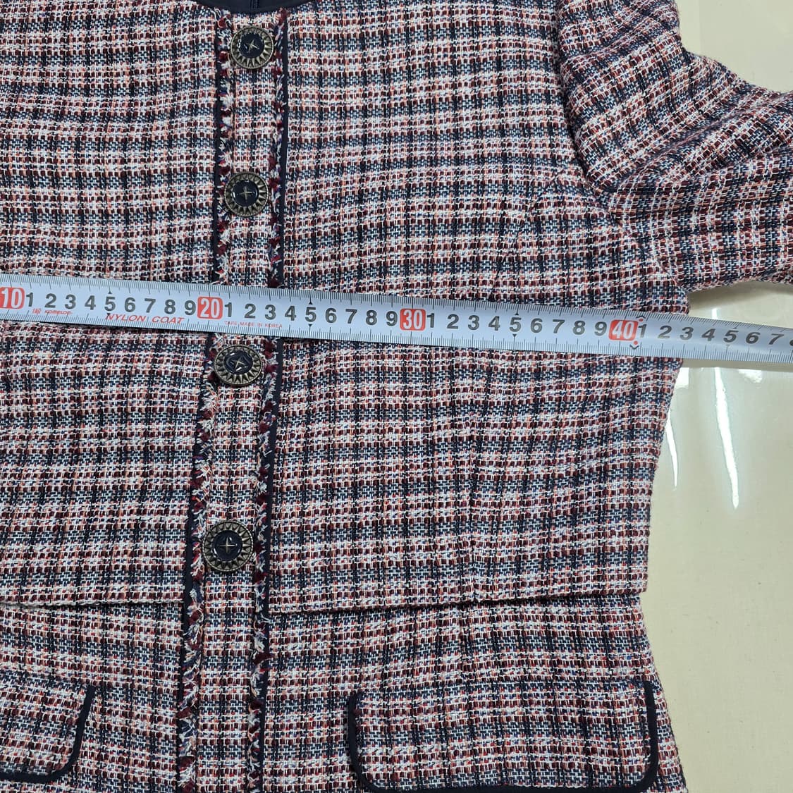 1292 지고트 트위드 원피스 여성 55 / 노카라 클래식 원피스 상품이미지3