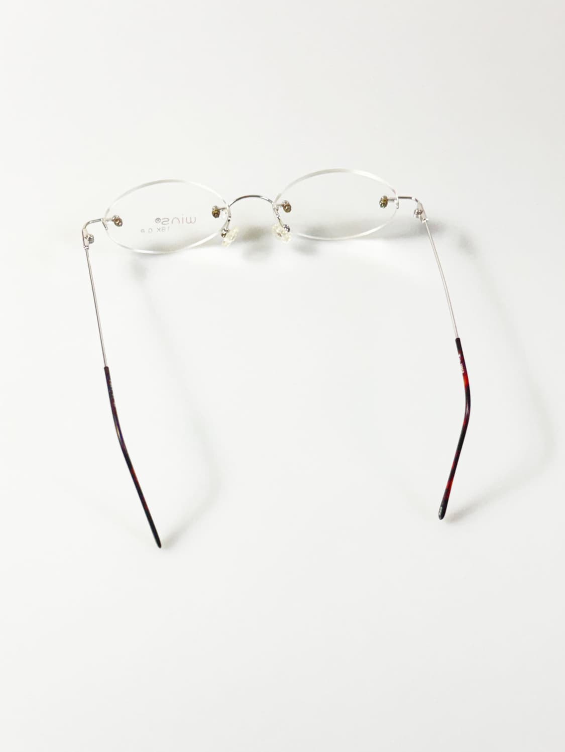 WINS 실버 오벌 무테 메탈 프레임 빈티지 안경 상품이미지5