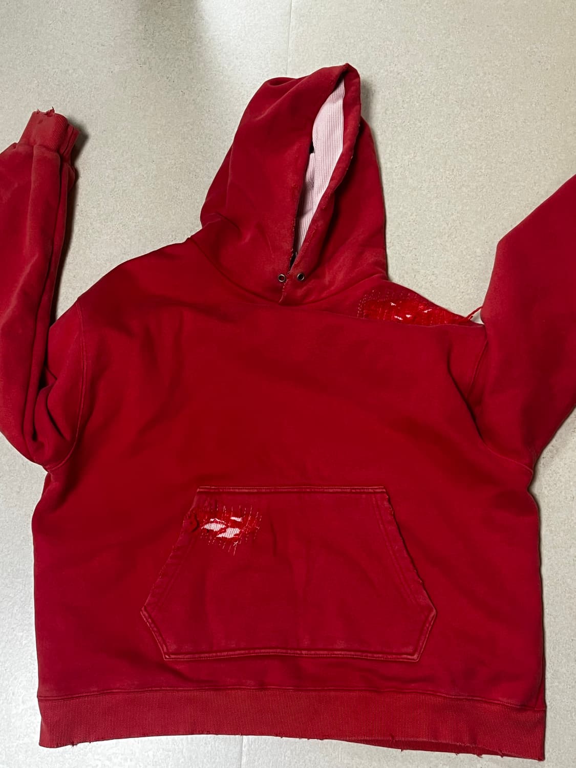 빈티지 주황색 후디 상품이미지2