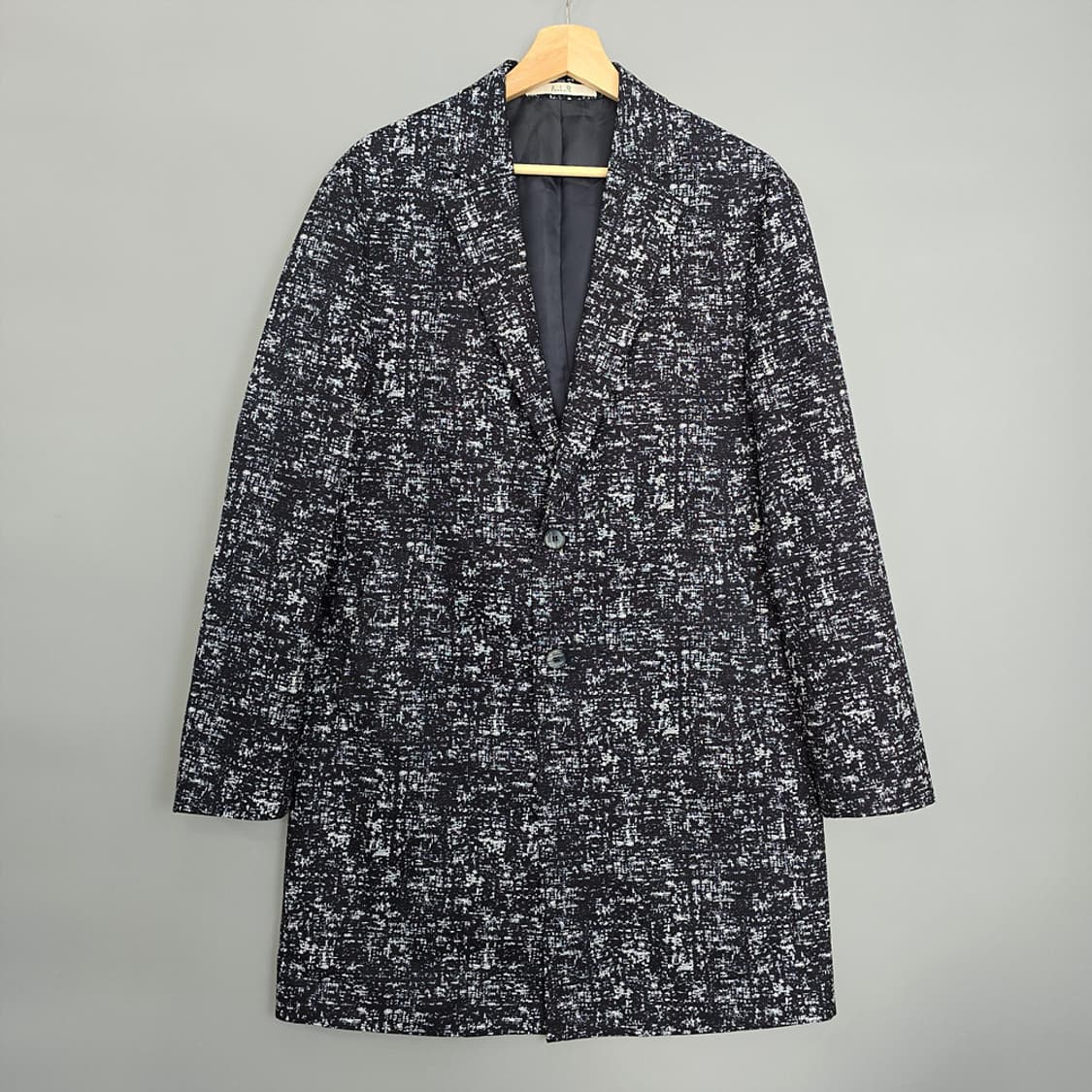 지오송지오 ZIO SONGZIO 패턴 싱글 코트 블랙 105 상품이미지1