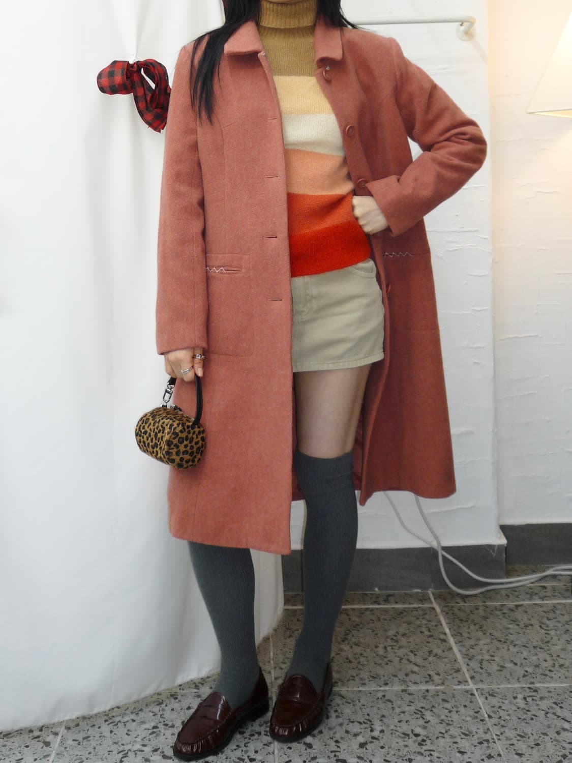 dusty rose coat 상품이미지4