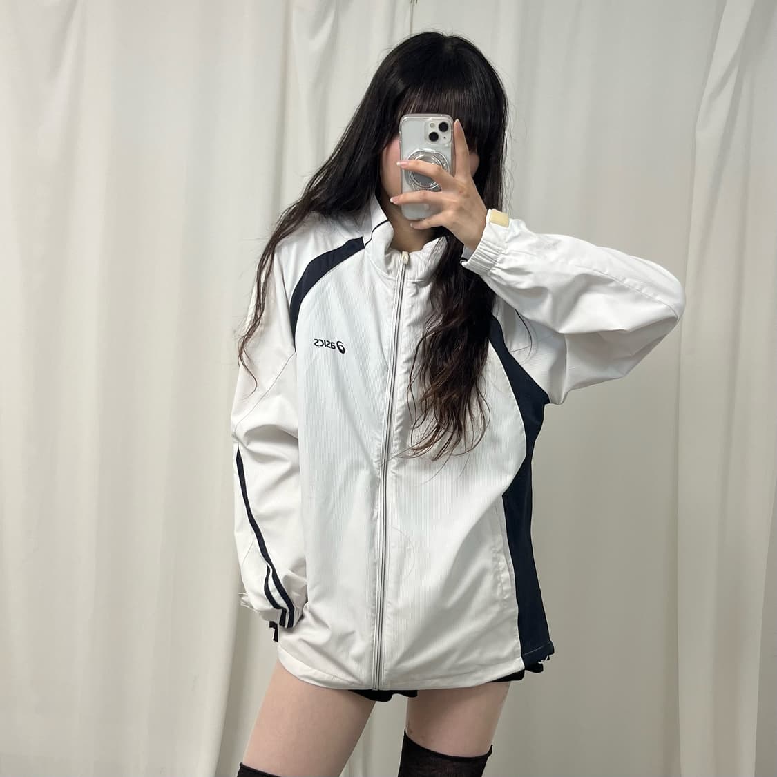 Asics white windbreaker 상품이미지2