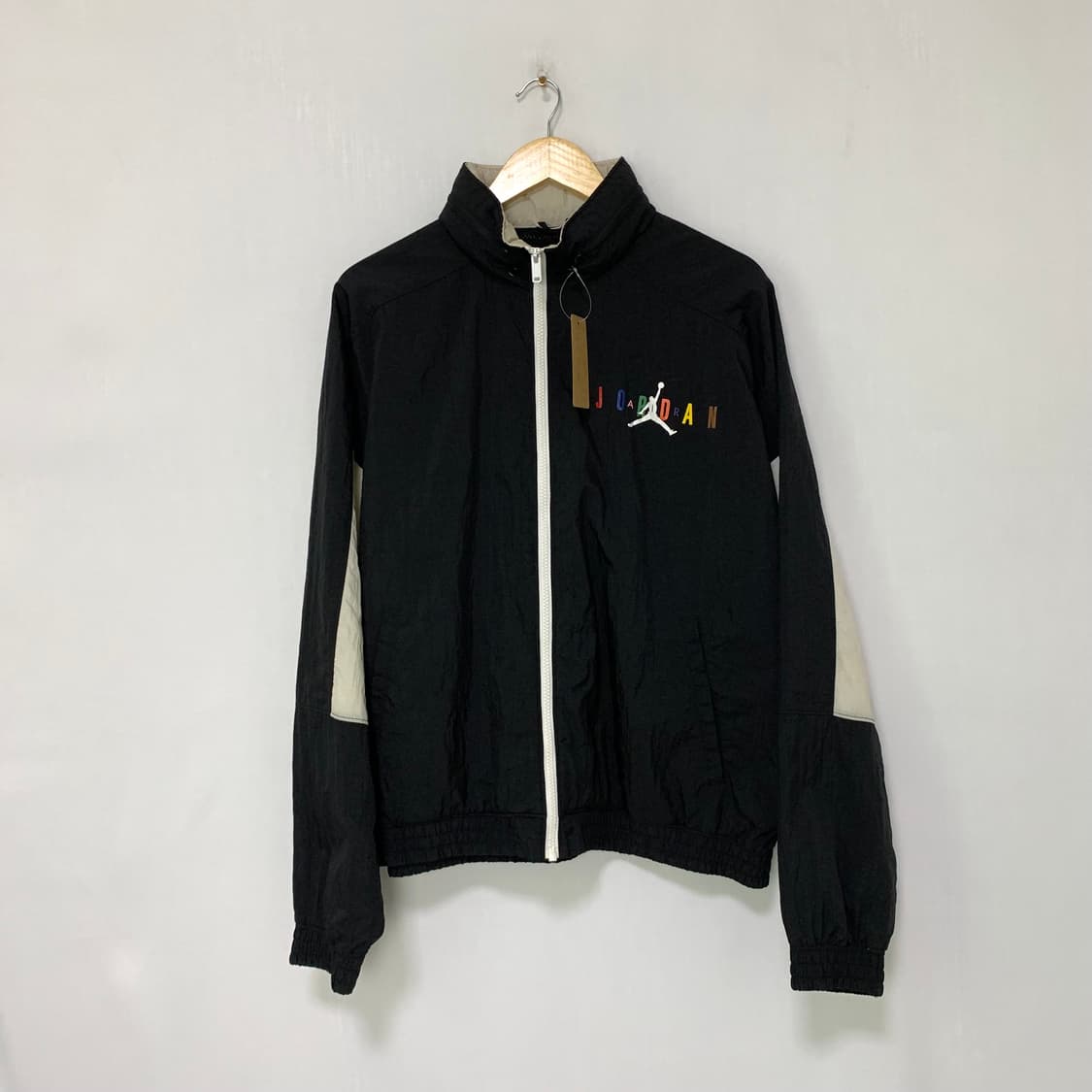 조던 빈티지 블랙 후드 바람막이 집업 범고래오레오 XL 남녀공용 오버핏 상품이미지1