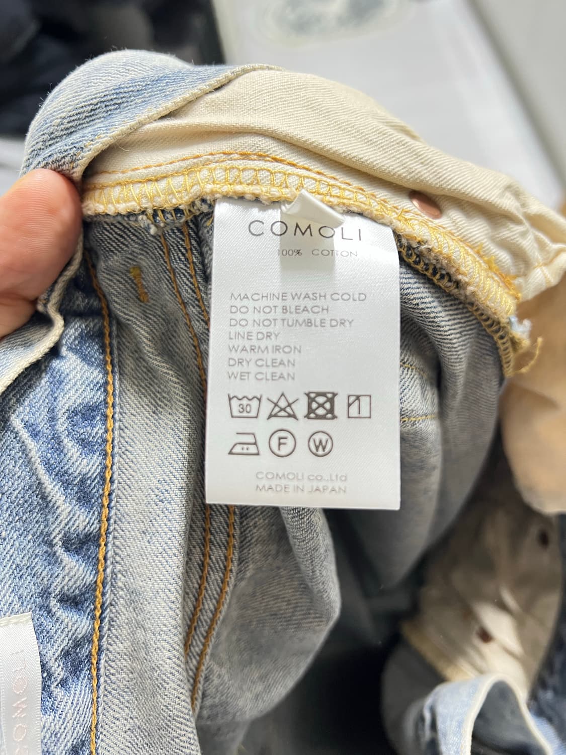 코모리 comoli 블리치 데님 23ss 3사이즈 상품이미지3