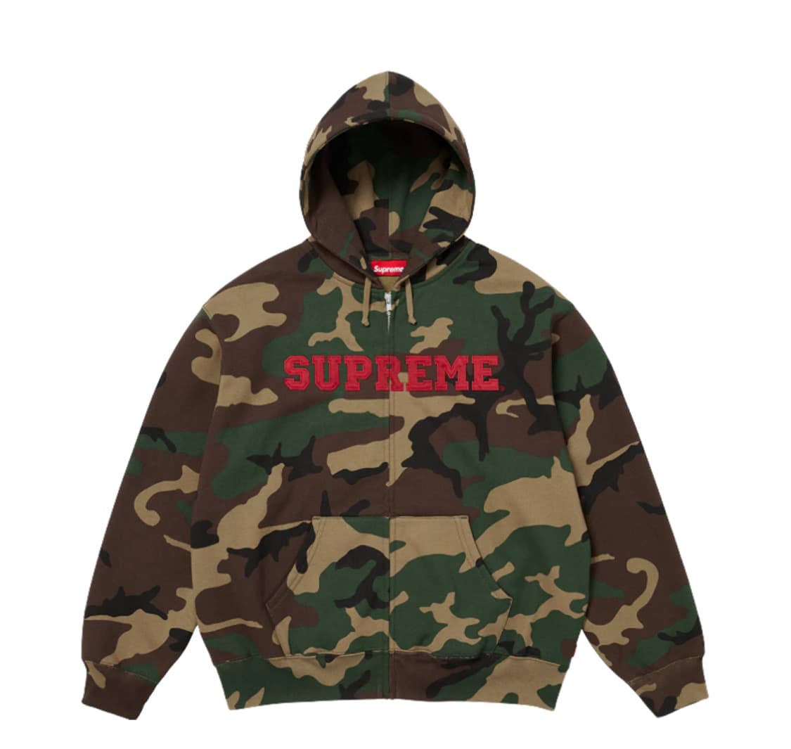 슈프림 아플리케 집업 후드 상품이미지1