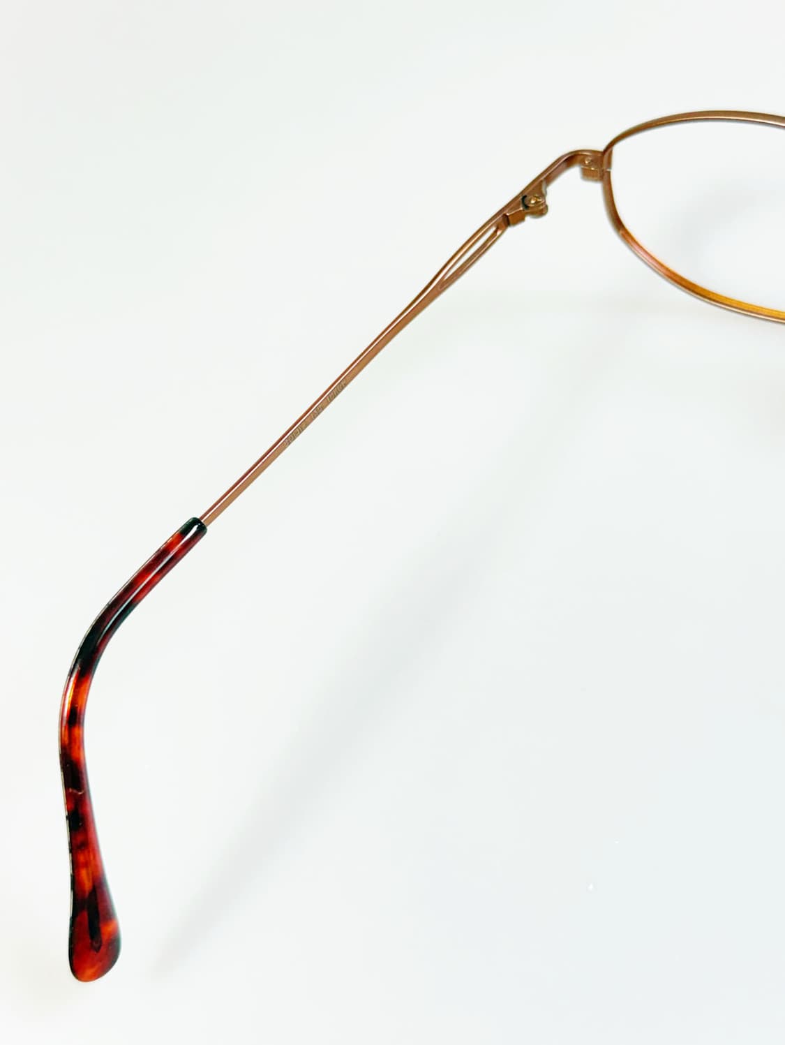 90s OTIC 브론즈 브라운 슬림 오벌 메탈 빈티지 안경 상품이미지7
