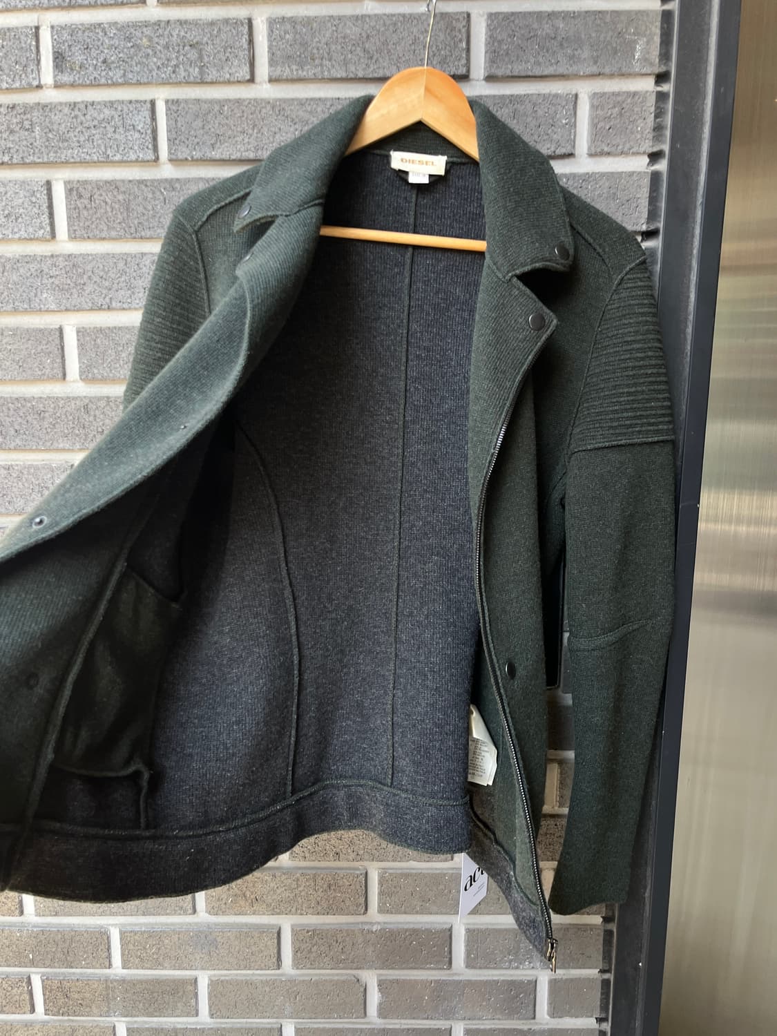 Diesel 디젤 더블브레스트 울 자켓 다크그린 상품이미지8