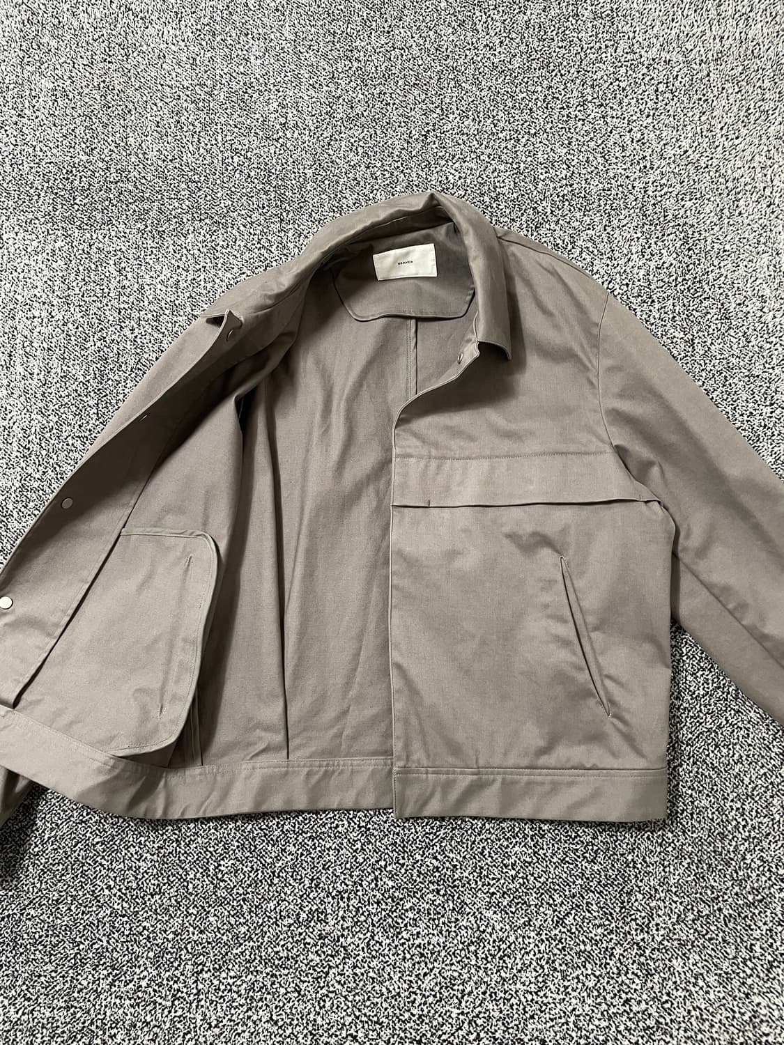 빈티지9. 비이커 Beaker 포켓 디테일 면 자켓 그레이 상품이미지5