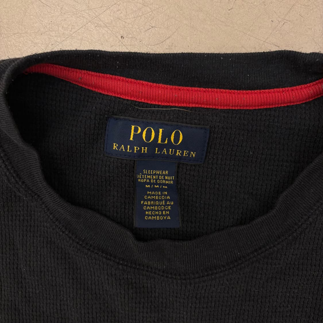 폴로 랄프로렌 블랙 포니 와플 니트 상품이미지3