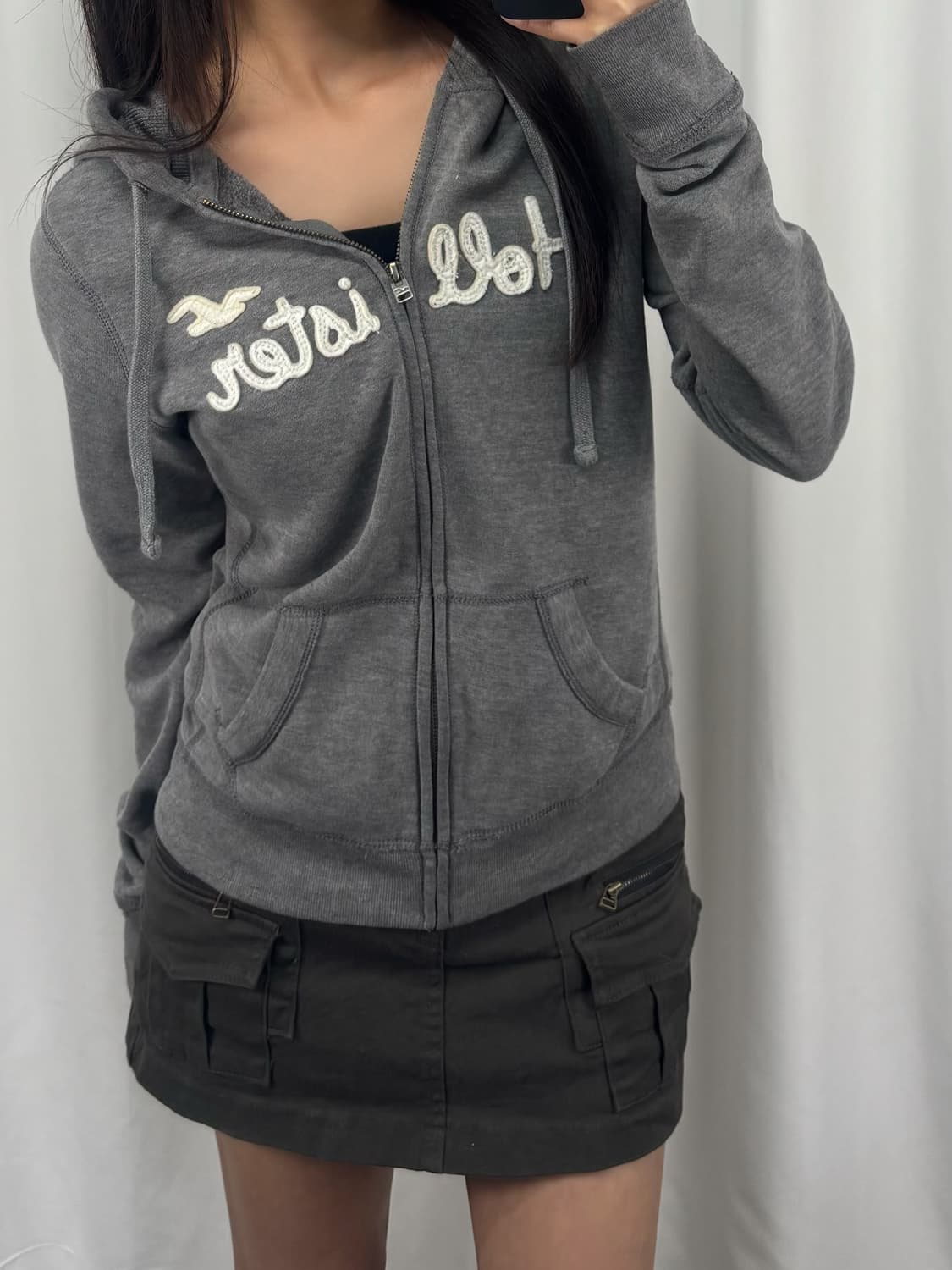 홀리스터 그레이 후드집업 상품이미지2