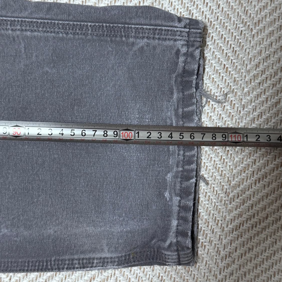 (36X32) 빈티지 칼하트 더블니 B136 QVL 데님팬츠 그레이 상품이미지10