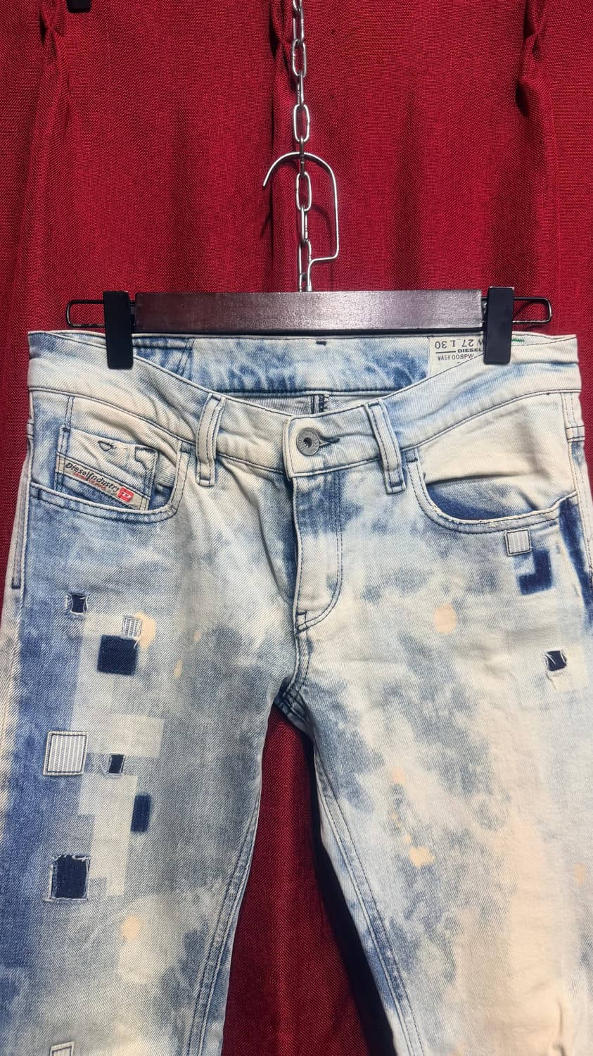 디젤 연청 패치워크 워싱 스키니진 27 상품이미지1